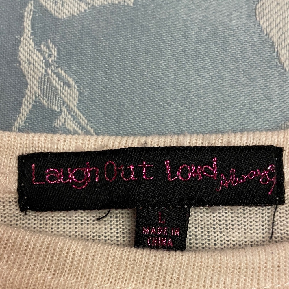 Women's Cream and Pink Plaid Hem Top - Picture 2 of 11